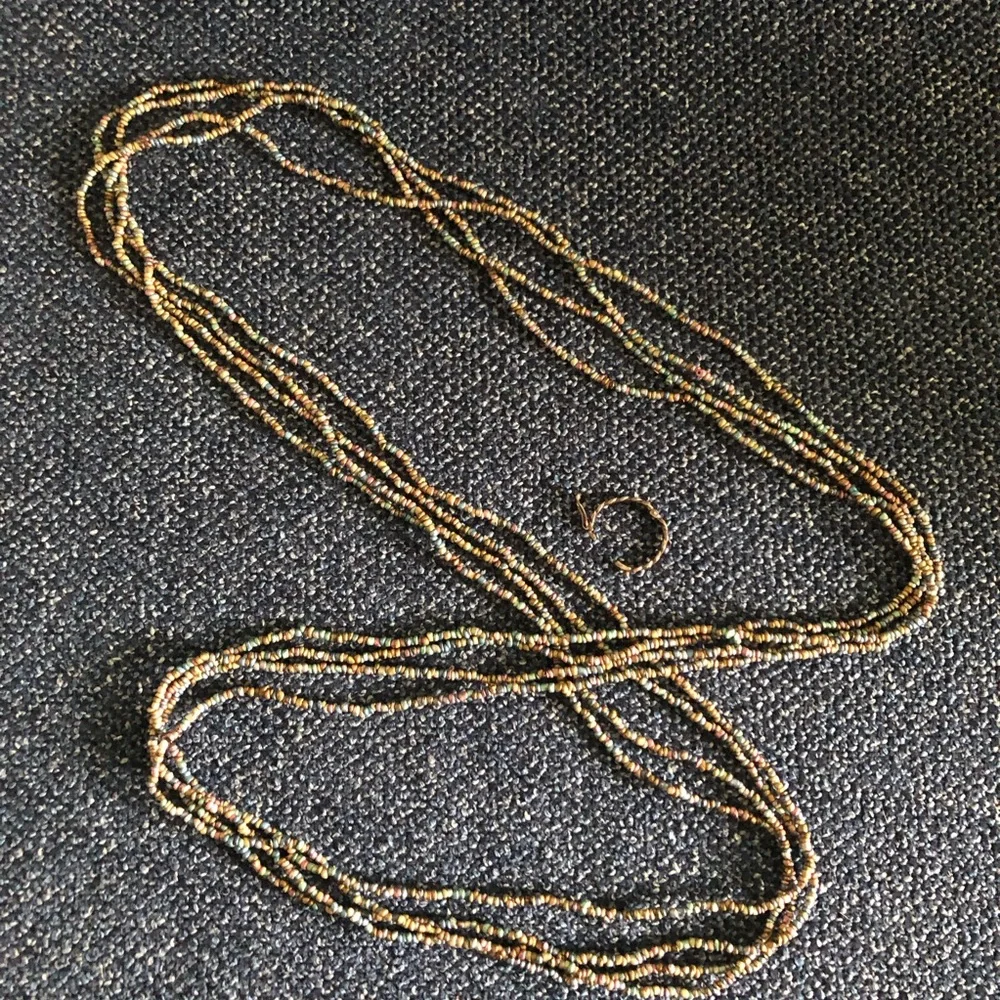 Elegant Multicolor Multi-Strand Beaded Necklace - Picture 9 of 9